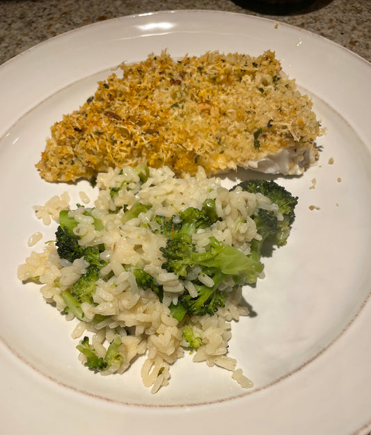 Baked Haddock with Garlic Lovers Dip and Seasoning and 5-Onion Seasoning