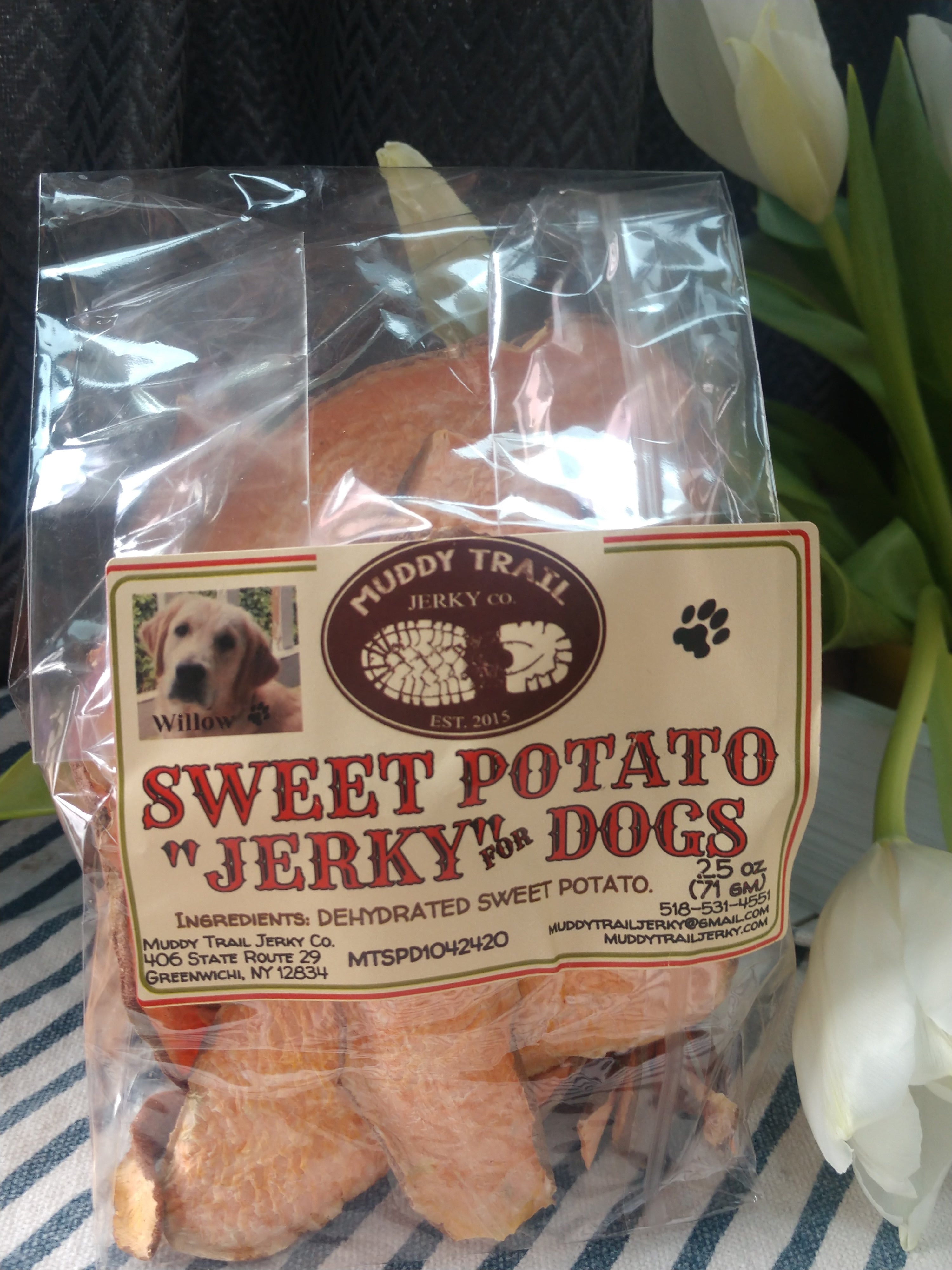 Sweet Potato "Jerky" for Dogs – Muddy Trail Jerky Co Sweet Potato "Jerky" for Dogs – Muddy Trail Jerky Co