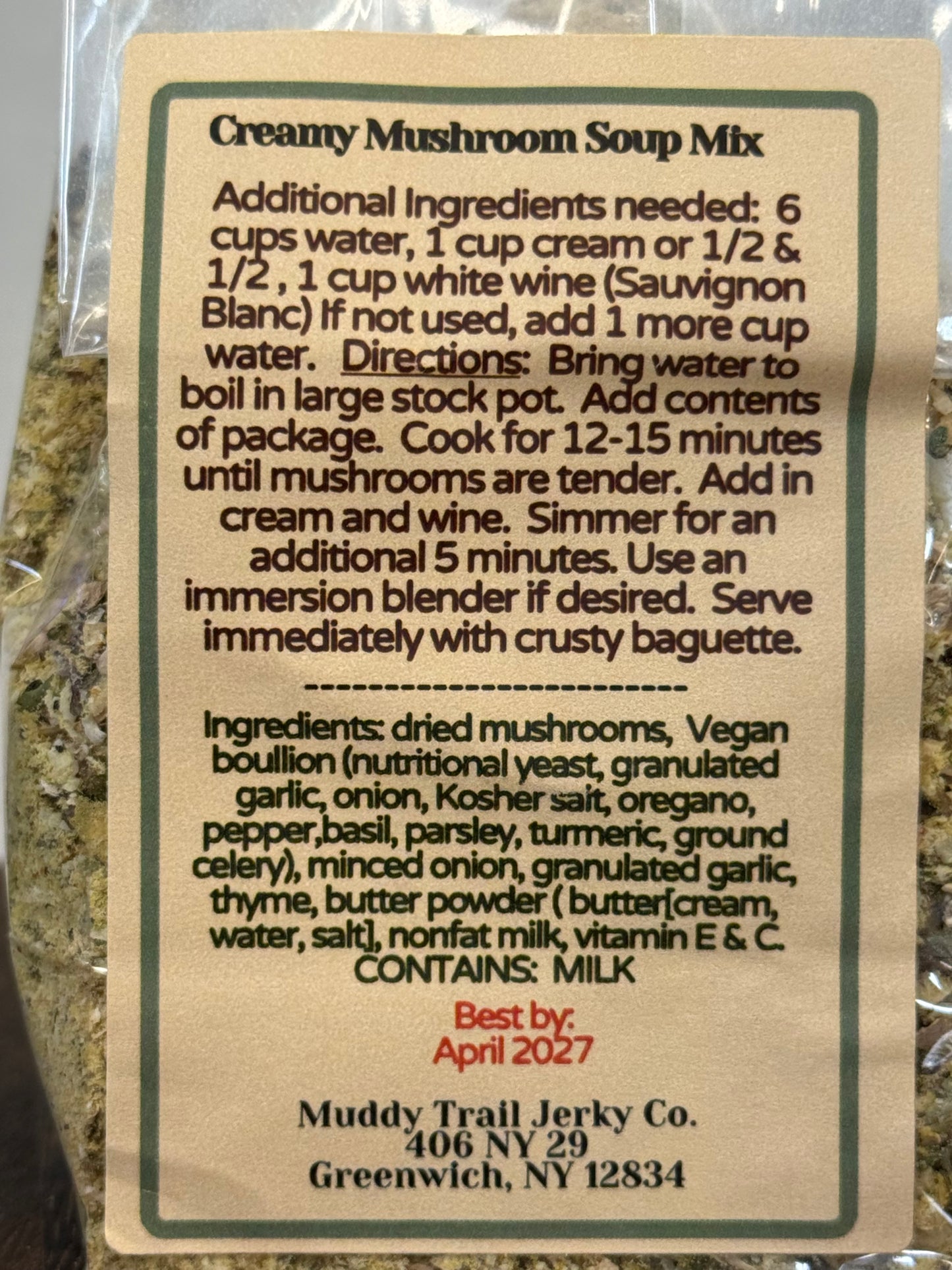 Creamy Mushroom Soup Mix