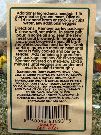 Beef & Barley Soup Mix