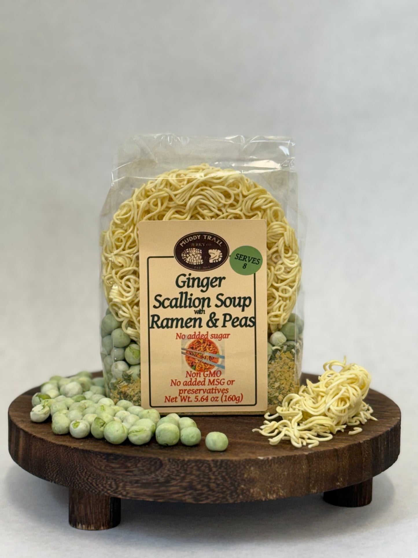 Ginger Scallion Soup with Ramen & Peas